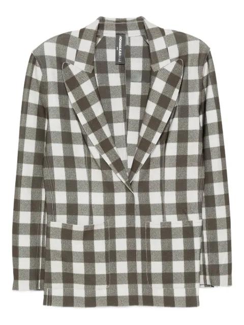 checked single-breasted blazer by NORMA KAMALI