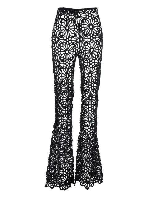 flower-crochet trousers by NORMA KAMALI