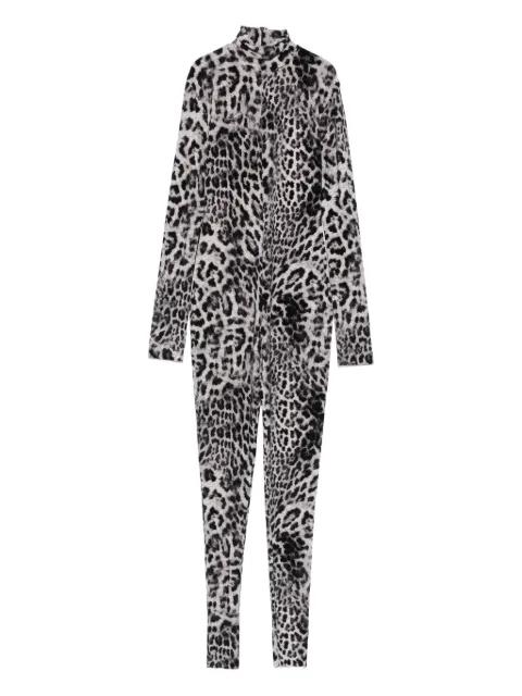 leopard-print turtleneck jumpsuit by NORMA KAMALI