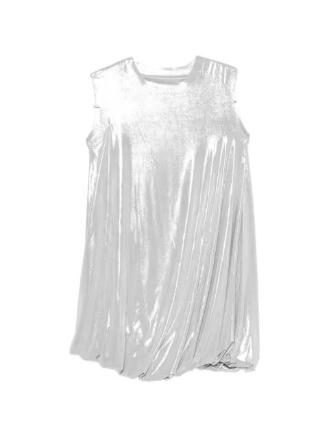 metallic draped mini dress by NORMA KAMALI