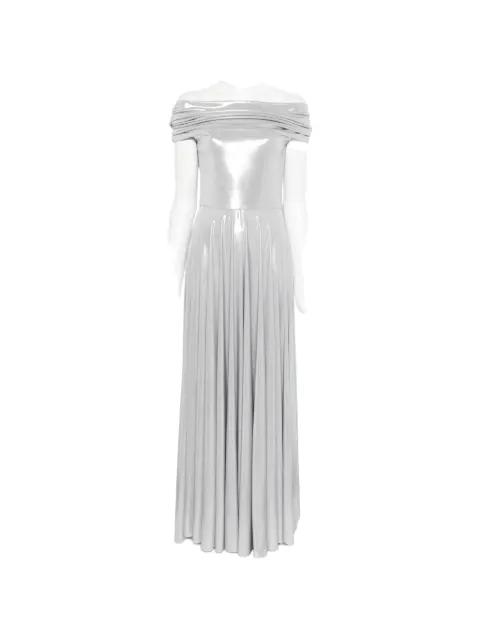 off-shoulder pleated dress by NORMA KAMALI
