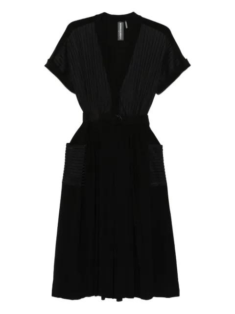 pleated striped midi dress by NORMA KAMALI