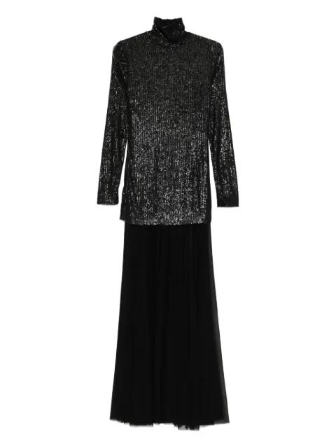 sequin-embellished roll neck gown by NORMA KAMALI