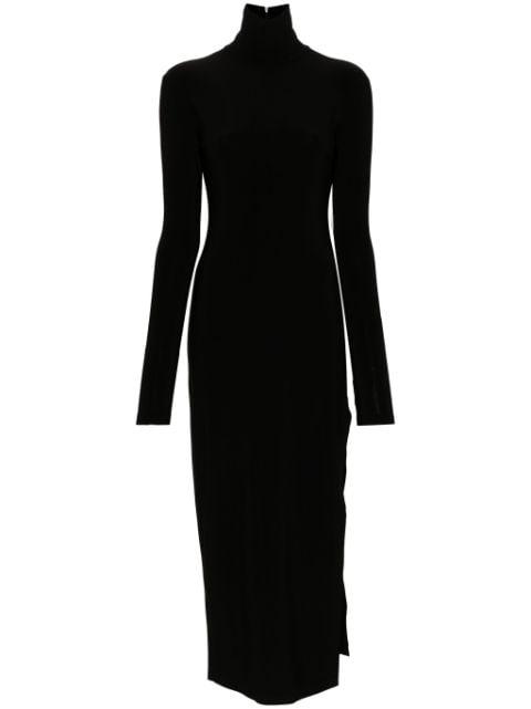side-slit stretch-jersey maxi dress by NORMA KAMALI