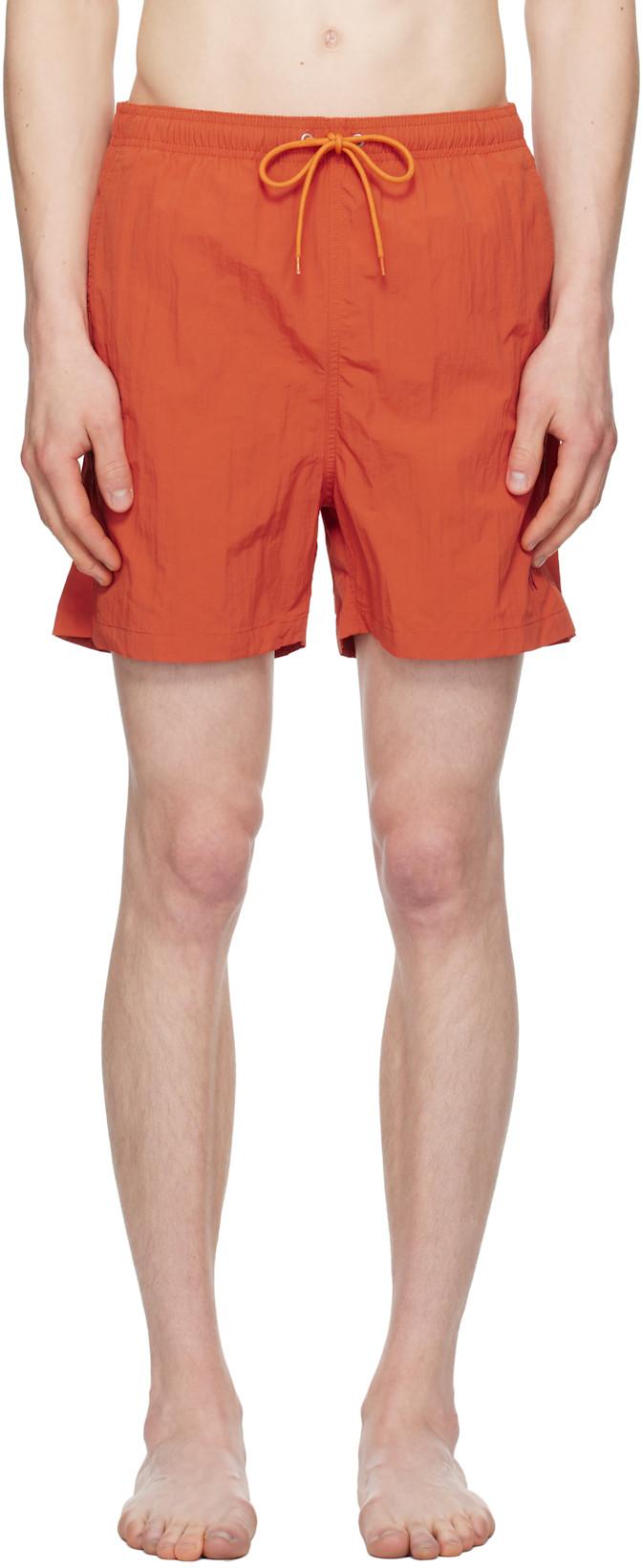 Orange Hauge Recycled Nylon Swim Shorts by NORSE PROJECTS