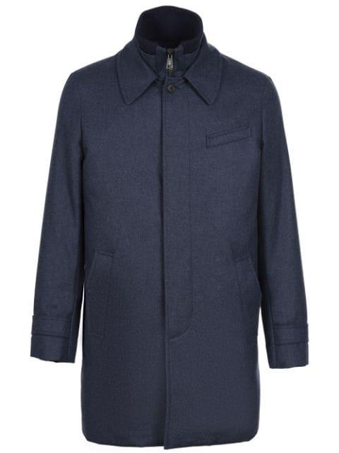 down-lined wool coat by NORWEGIAN WOOL