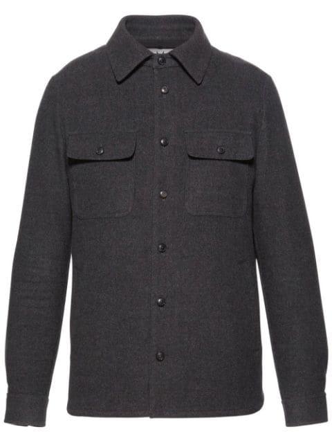 long-sleeved wool shirt jacket by NORWEGIAN WOOL