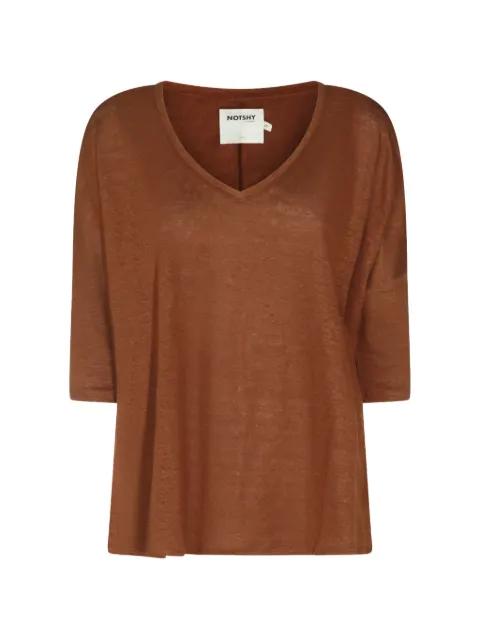 Emilie V-neck T-shirt by NOT SHY