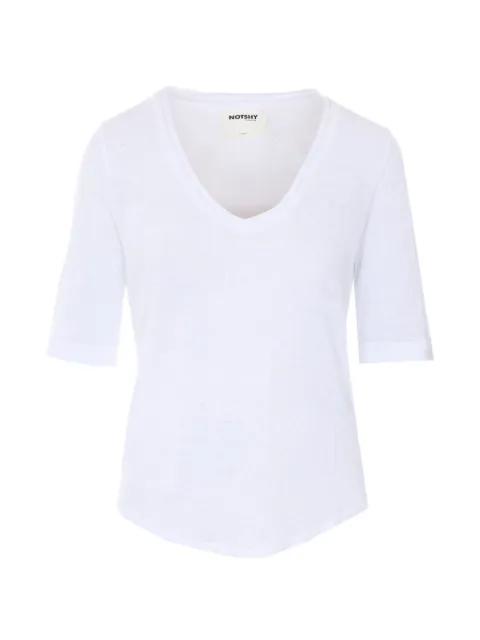 Romana V-neck T-shirt by NOT SHY