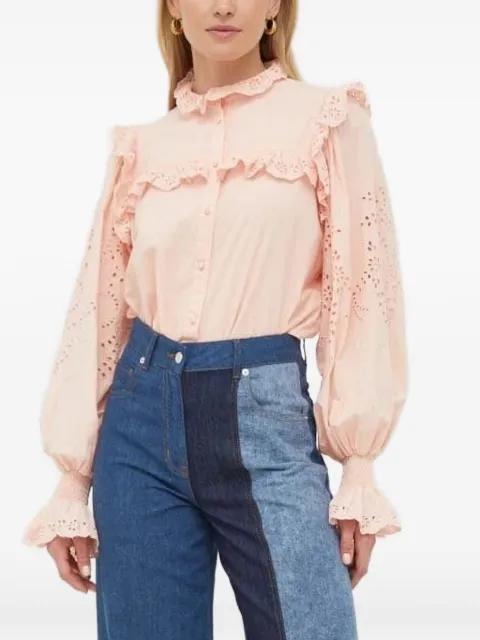 eyelet-frill blouse by NOTES DU NORD