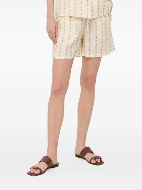 floral-print ruffled shorts by NOTES DU NORD
