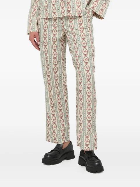 floral-stripe trousers by NOTES DU NORD