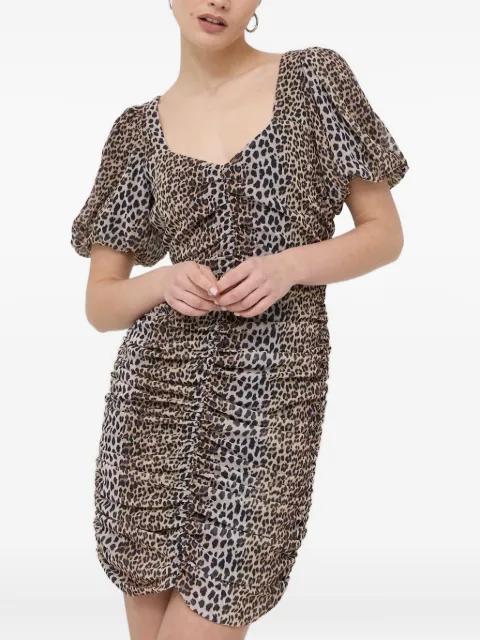 puff-sleeve ruched dress by NOTES DU NORD