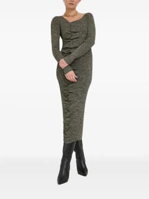 square-neck ribbed midi dress by NOTES DU NORD
