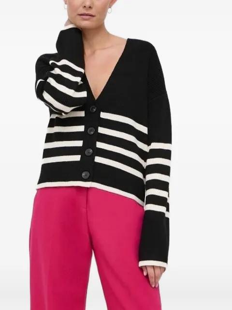 striped ribbed cardigan by NOTES DU NORD