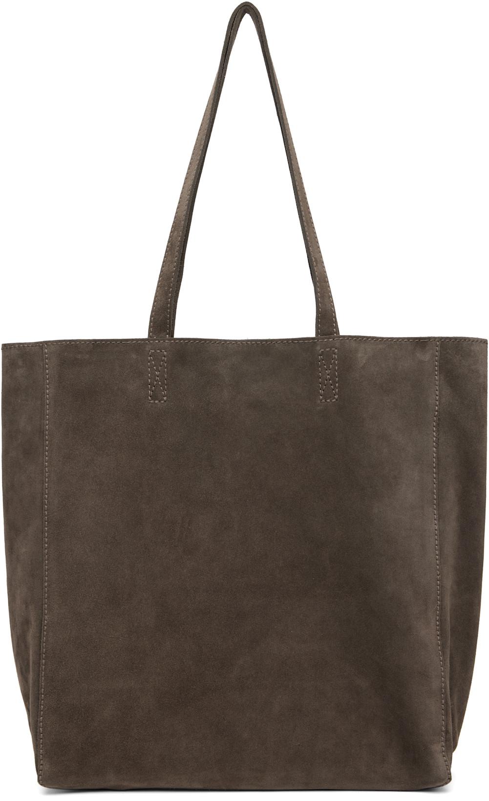 Brown Cou Suede Shopper Tote by NOTHING WRITTEN