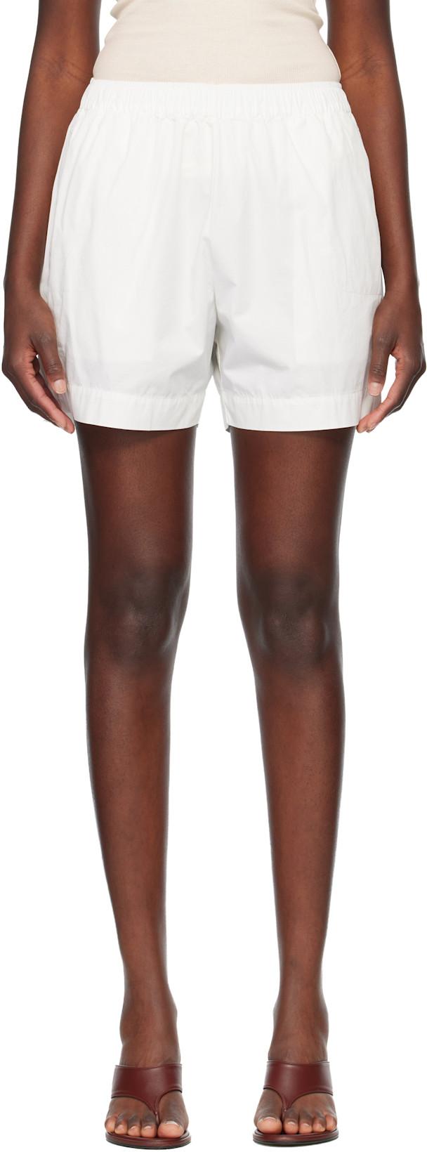 White Yaphi Shorts by NOTHING WRITTEN