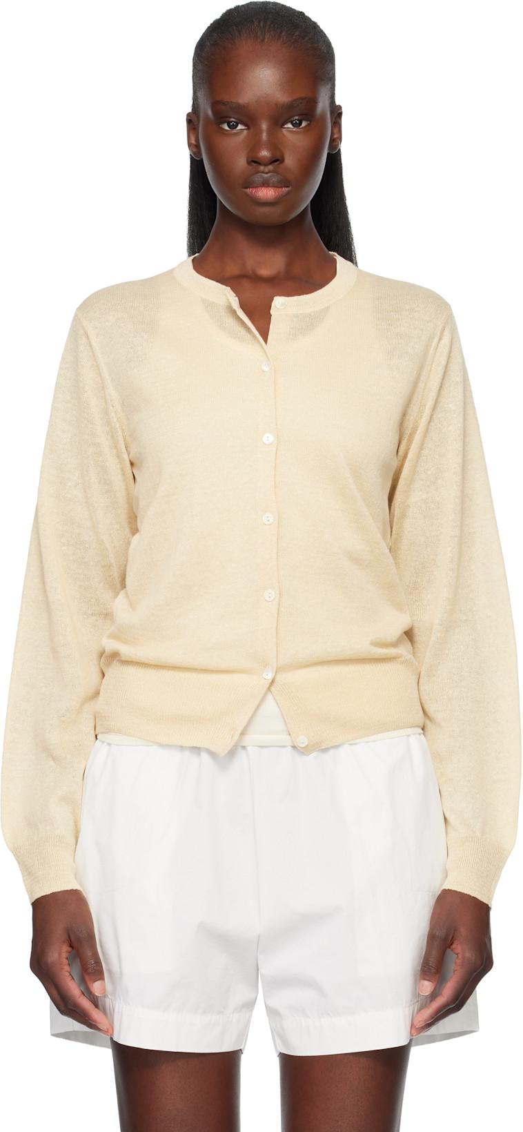 Yellow Rola Linen Cardigan by NOTHING WRITTEN
