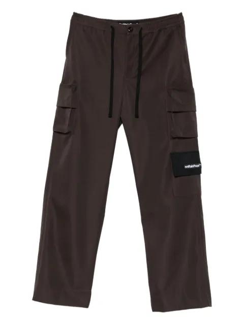 logo-appliqué cargo trousers by NOTRAINPROOF
