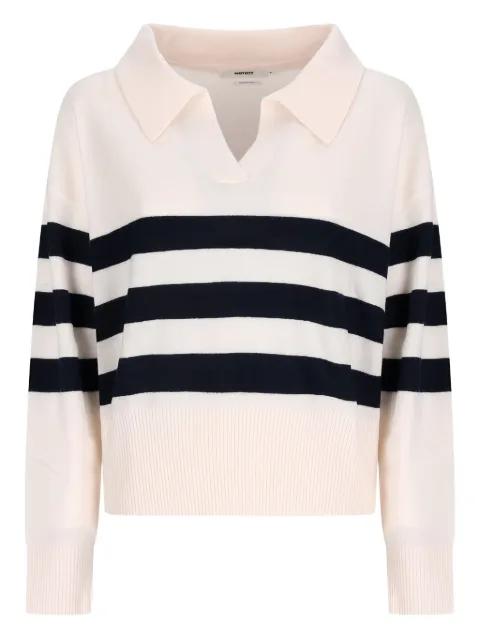Irina striped polo-collar sweater by NOTSHY
