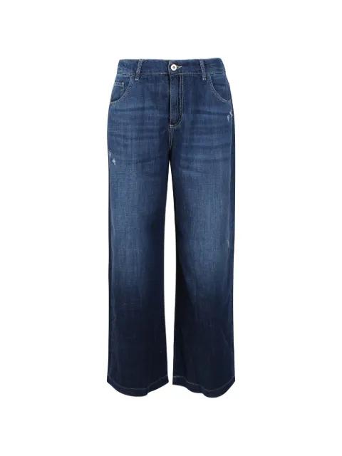 distressed wide-leg jeans by NOUMENO CONCETP