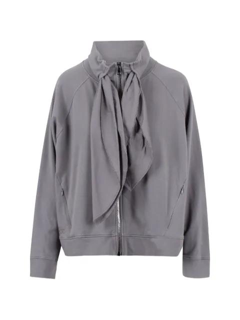 tie-neck pleated-back jacket by NOUMENO CONCETP