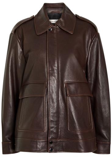 Drey leather jacket by NOUR HAMMOUR