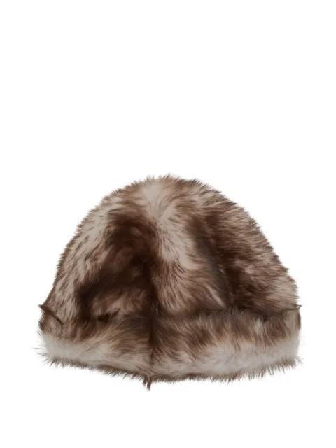 Louve shearling hat by NOUR HAMMOUR