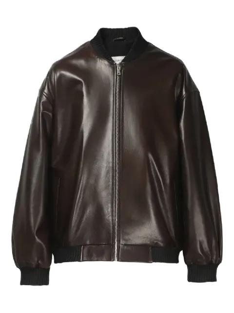 Marly zipped bomber leather jacket by NOUR HAMMOUR