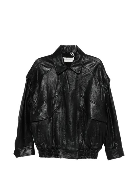 Micah leather jacket by NOUR HAMMOUR