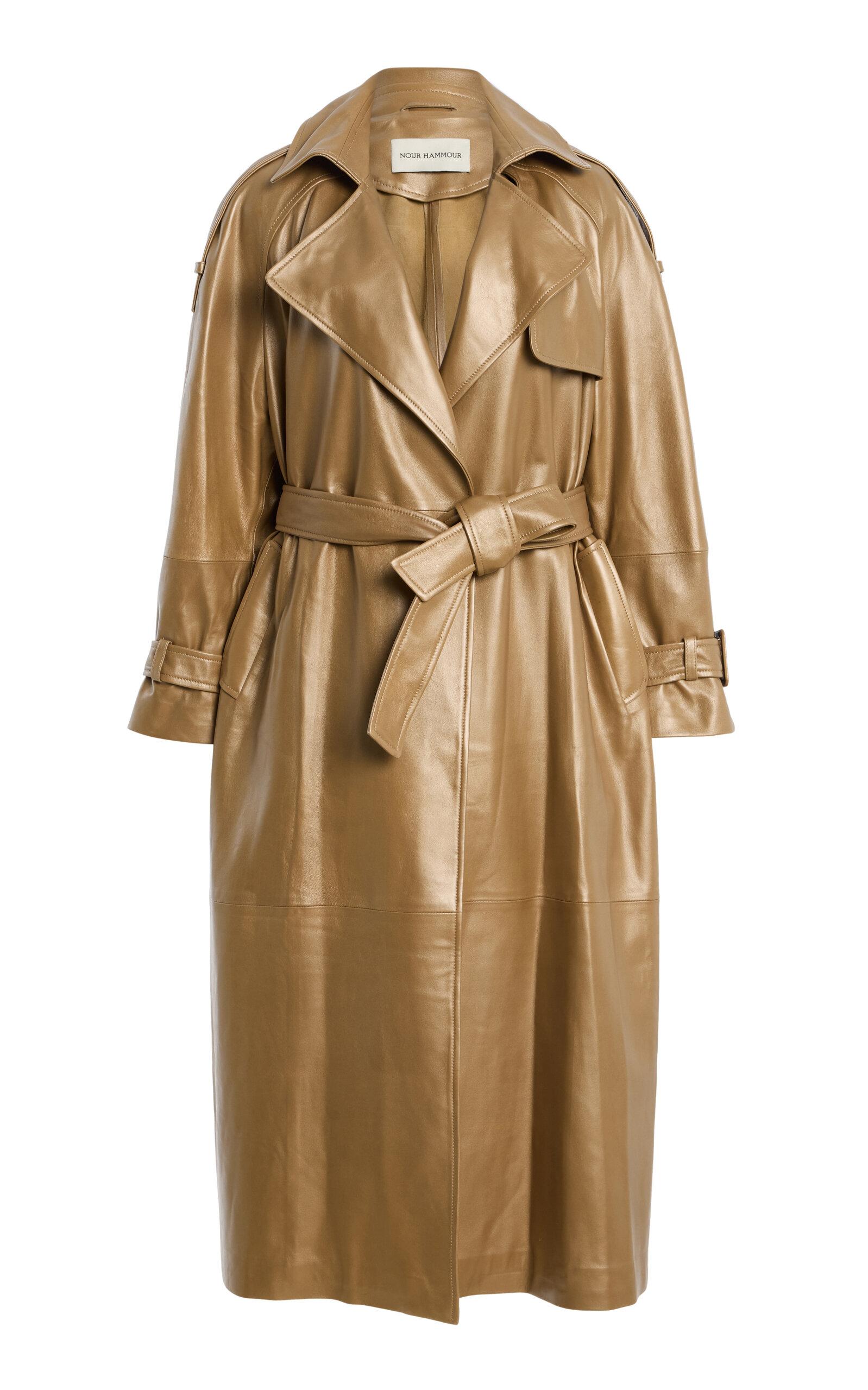 Nour Hammour Claudia Leather Trench Coat - Moda Operandi by NOUR HAMMOUR