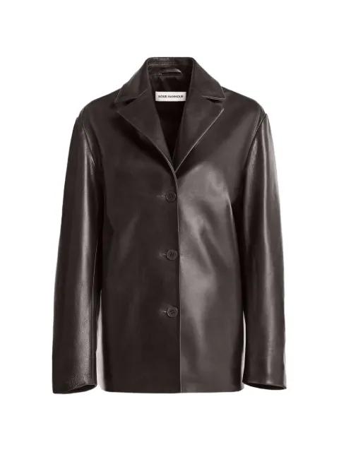 Opus leather jacket by NOUR HAMMOUR