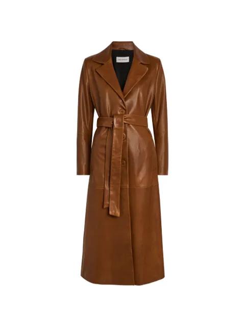 Scarlett button belted coat by NOUR HAMMOUR