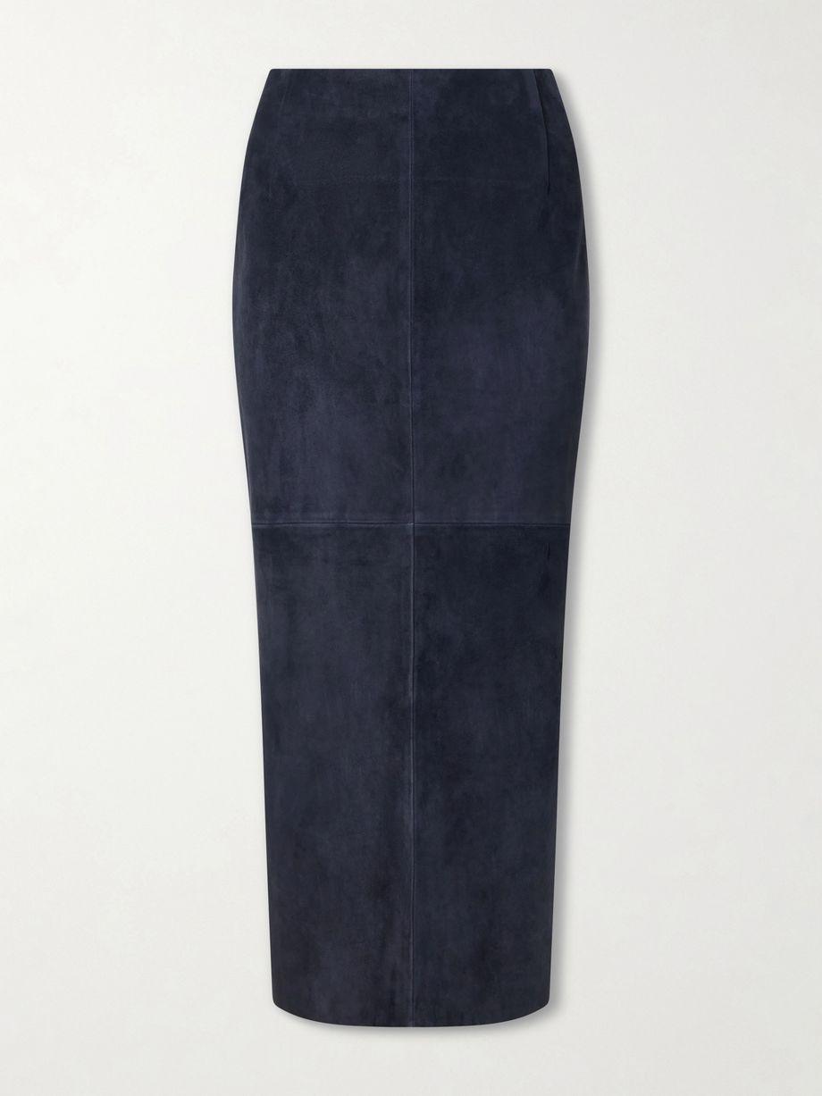 Selly leather midi skirt by NOUR HAMMOUR