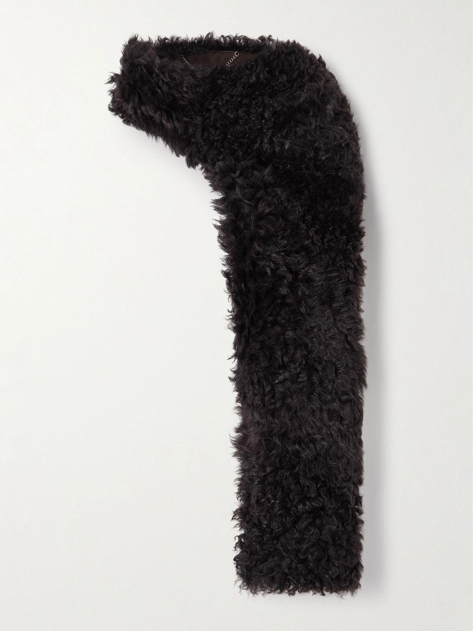 Shearling scarf by NOUR HAMMOUR