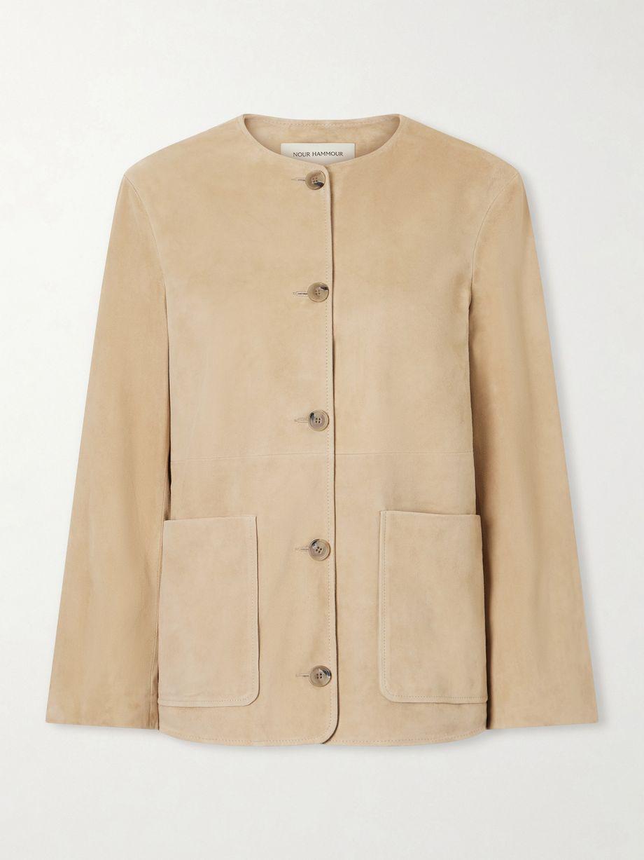 Suede jacket by NOUR HAMMOUR