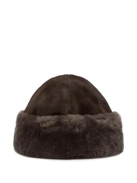 Toki  shearling hat by NOUR HAMMOUR
