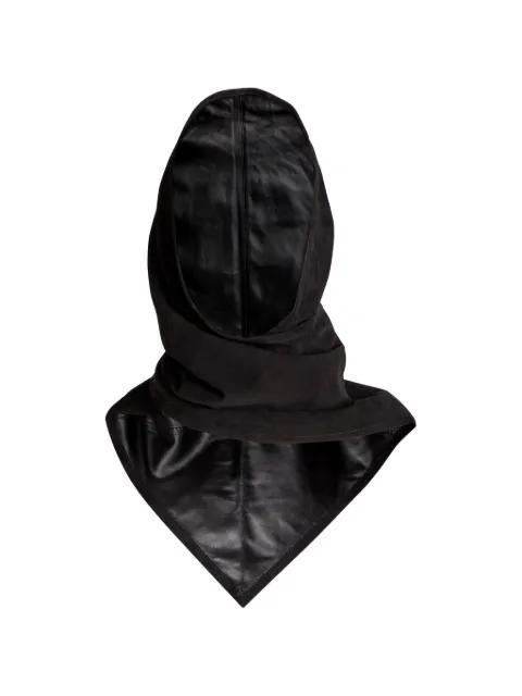 leather balaclava by NOUR HAMMOUR
