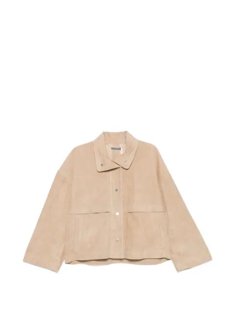 suede jacket by NOUR HAMMOUR