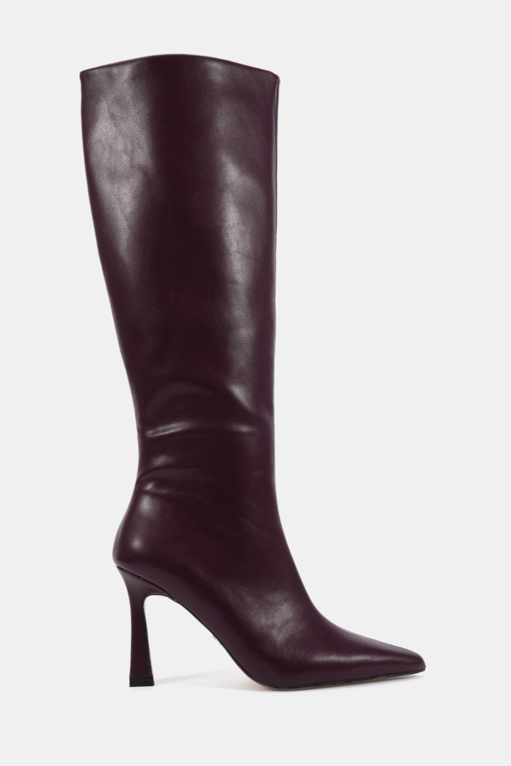 Galaxy Point Toe Stiletto Stretch Knee Boot by NOVO