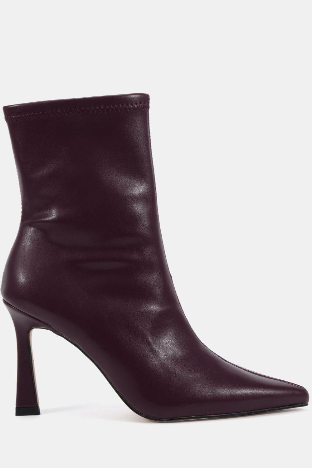 Kiss Point Toe Stiletto Stretch Ankle Boot by NOVO