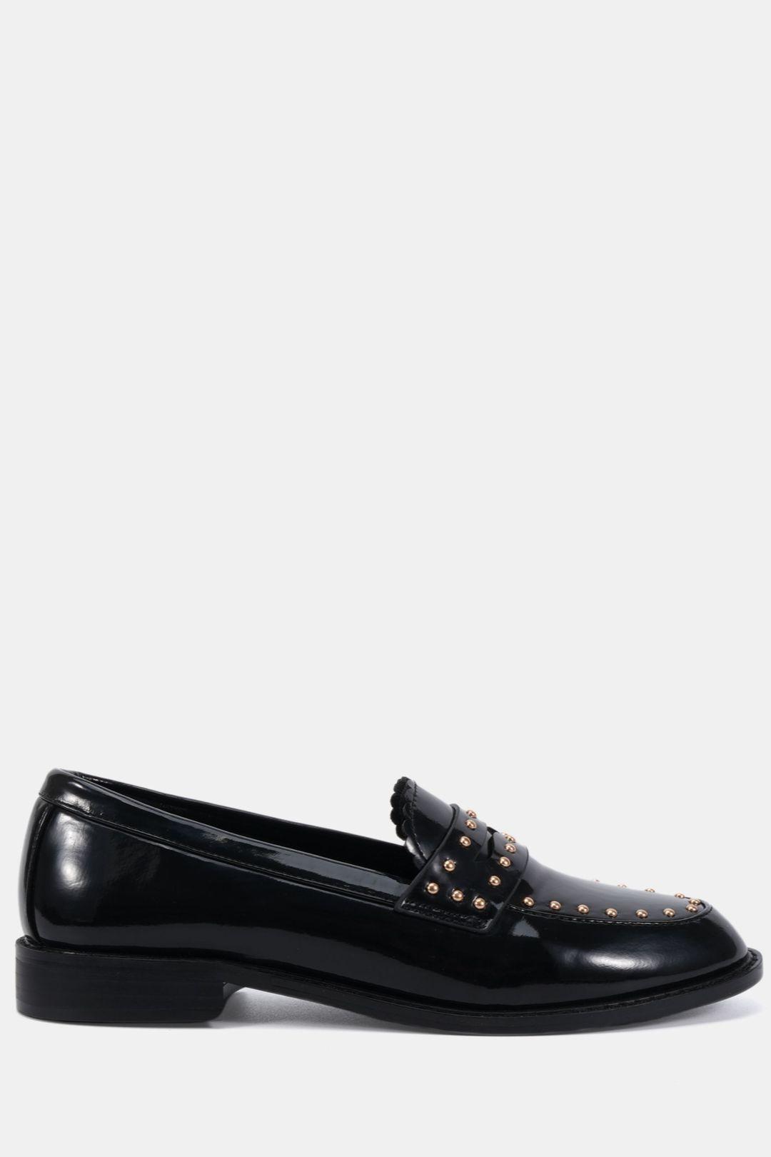 Wide Fit Carmella Stud Detail Loafer by NOVO