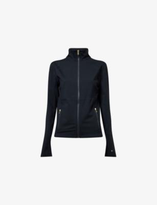 Clayton High-Neck Stretch-Jersey Jacket by NOW YOU LIVE