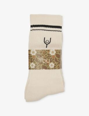 Logo-Embroidered Pack-of-Three Cotton Socks by NOW YOU LIVE