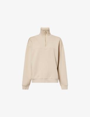 Rutland High-Neck Stretch-Woven Sweatshirt by NOW YOU LIVE