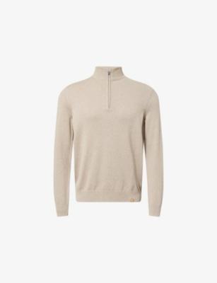 Woodhouse High-Neck Knitted Cotton Jumper by NOW YOU LIVE