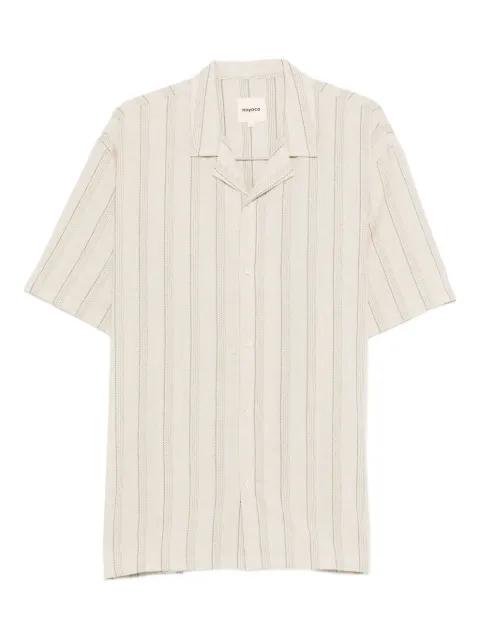 Orleans striped camp-collar shirt by NOYOCO
