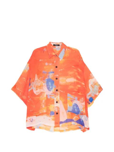 abstract-print short-sleeve shirt by NUDE:MASAHIKO MARUYAMA