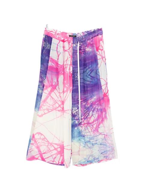 abstract-print wide-leg trousers by NUDE:MASAHIKO MARUYAMA