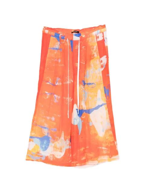 abstract-print wide-leg trousers by NUDE:MASAHIKO MARUYAMA